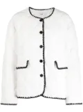 b+ab quilted fitted jacket - White