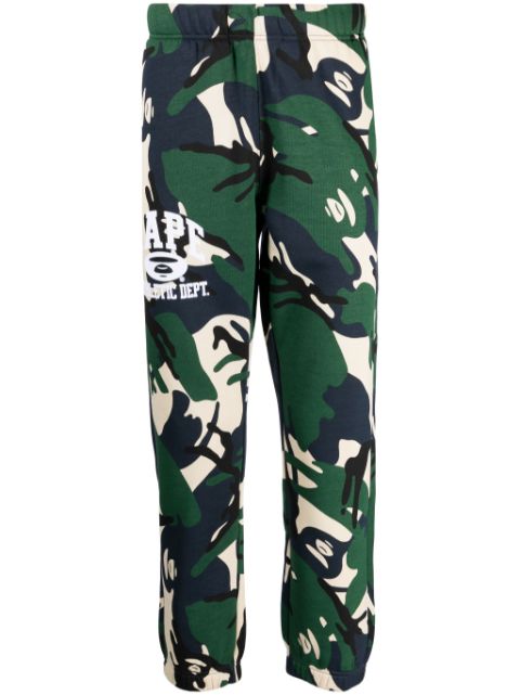 AAPE BY *A BATHING APE logo-applique camouflage track pants Men