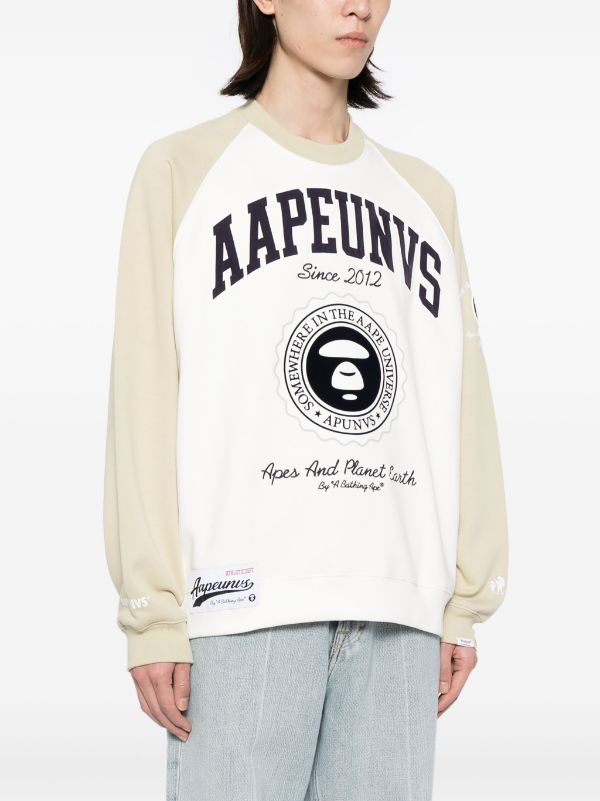 AAPE BY *A BATHING APE® logo-print crew-neck Sweatshirt - Farfetch