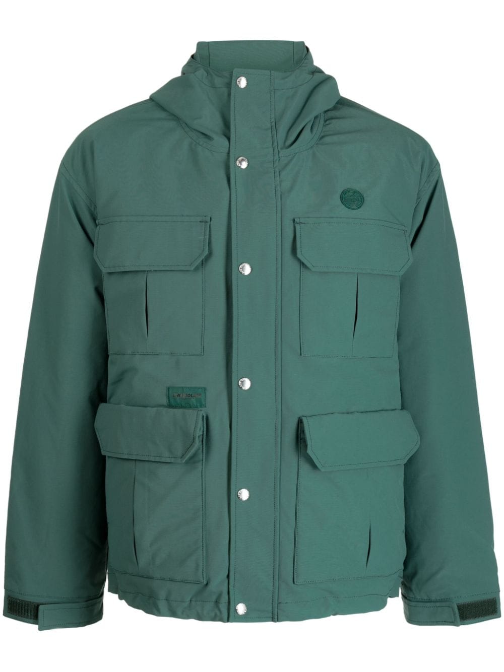 Chocoolate Flap-pockets Hooded Jacket In Green