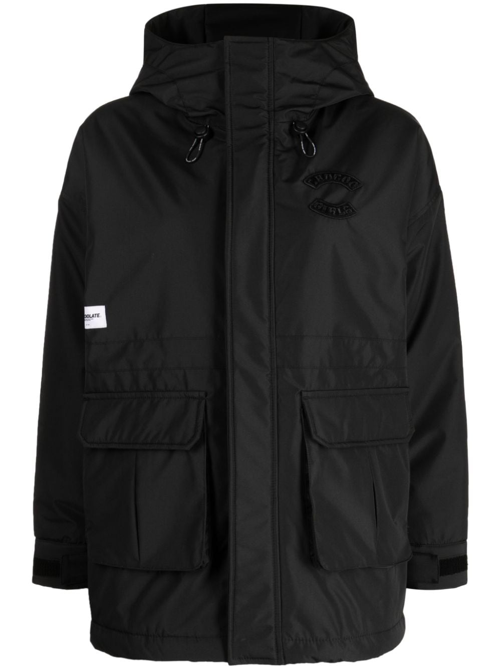 Chocoolate Logo-patch Hooded Jacket In Black