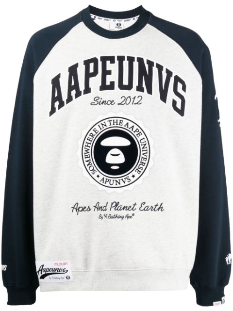 AAPE BY *A BATHING APE logo-print crew-neck sweatshirt Men