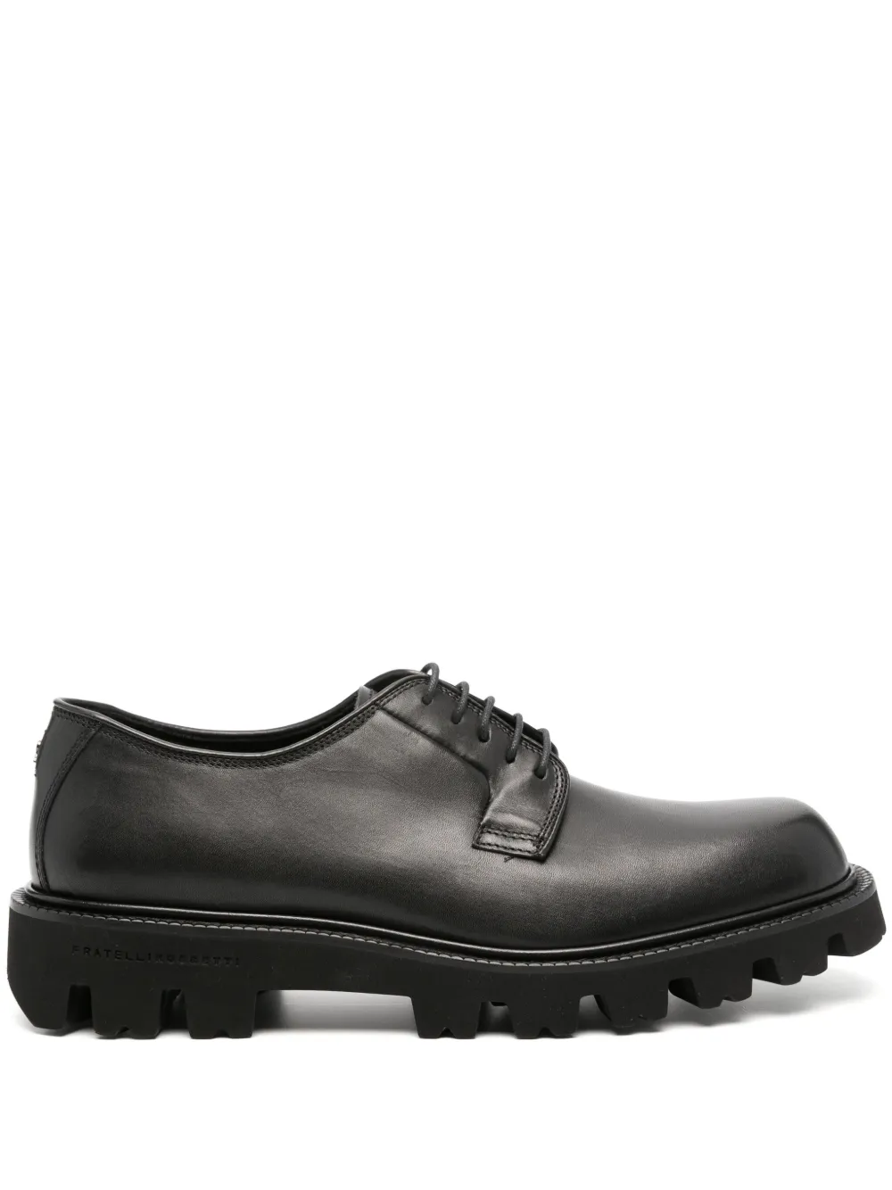 Fratelli Rossetti logo-plaque leather derby shoes | Black | Image 1