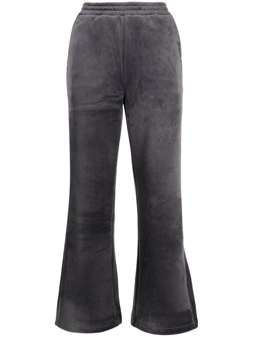 chocoolate pantalon de jogging à logo brodé - gris