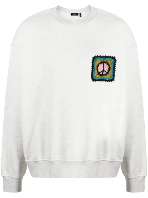 FIVE CM logo-embroidered crew-neck sweatshirt