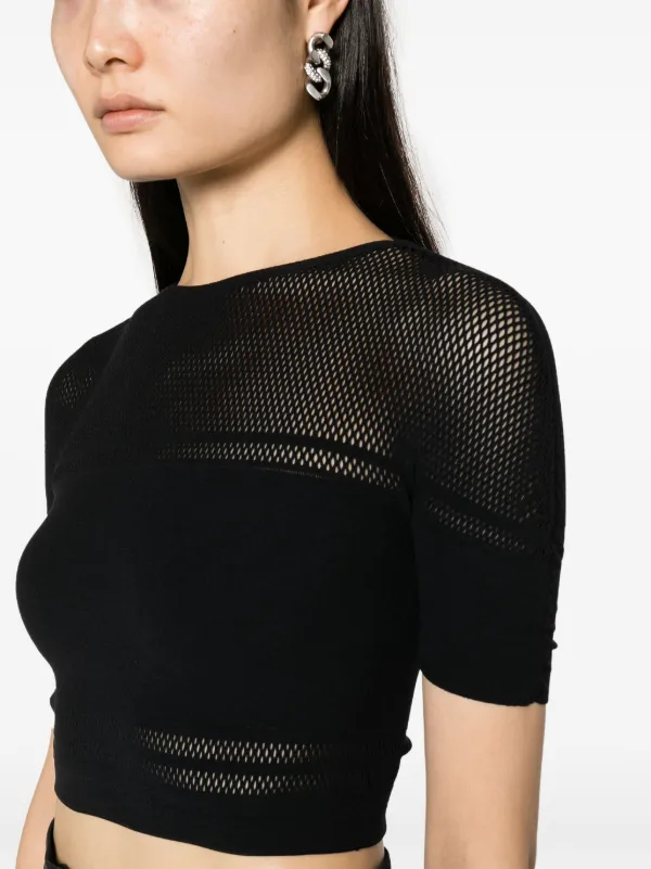 Warp knit shop crop top