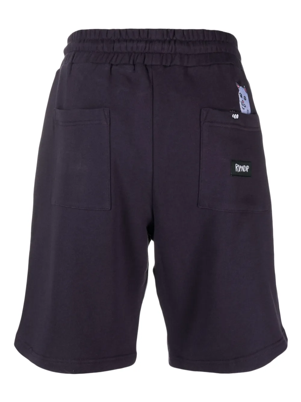 Ripndip logo-embroidered cotton track shorts - Paars