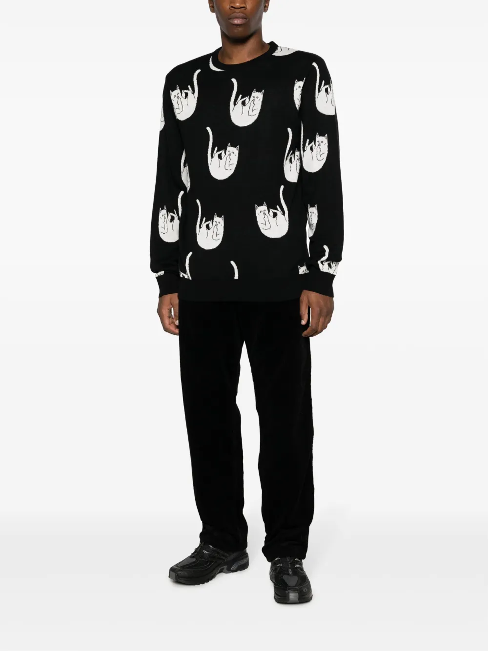 Ripndip Falling Nermal round-neck jumper - Zwart