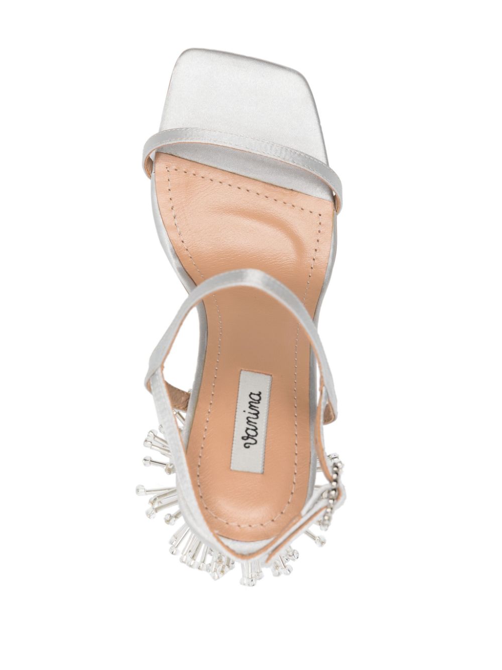 Shop Vanina Kirsten Pissenlit 90mm Sandals In Silver