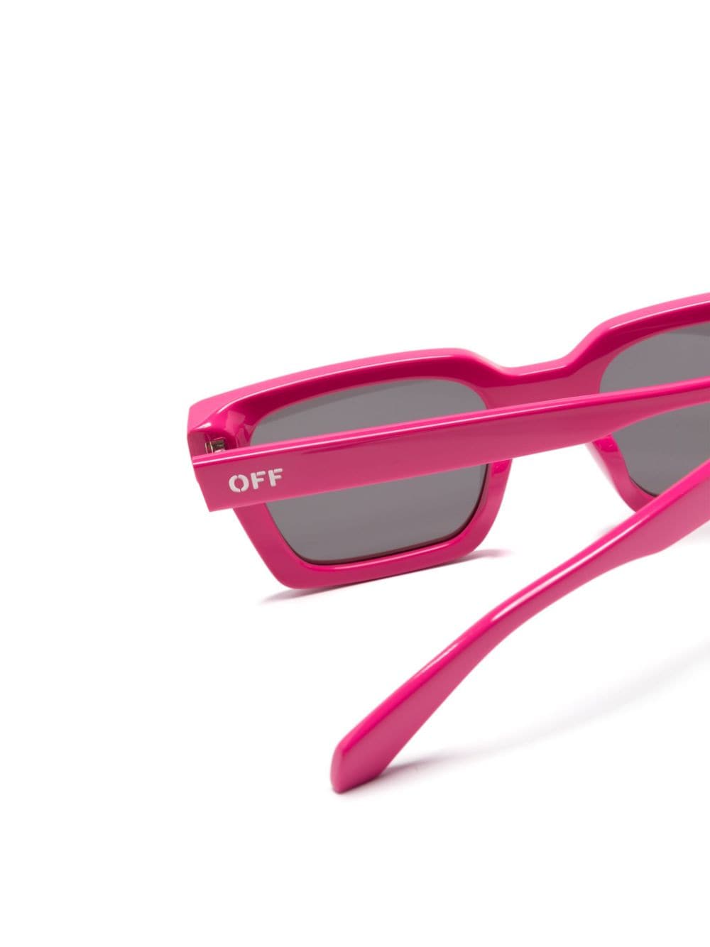 Shop Off-white Logo-print Square-frame Sunglasses In Rosa