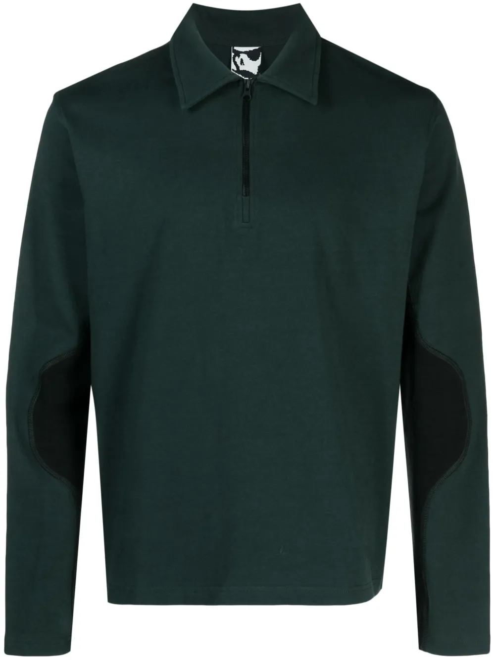 Gr10k Half Zip Polo Sweater Forest In Green