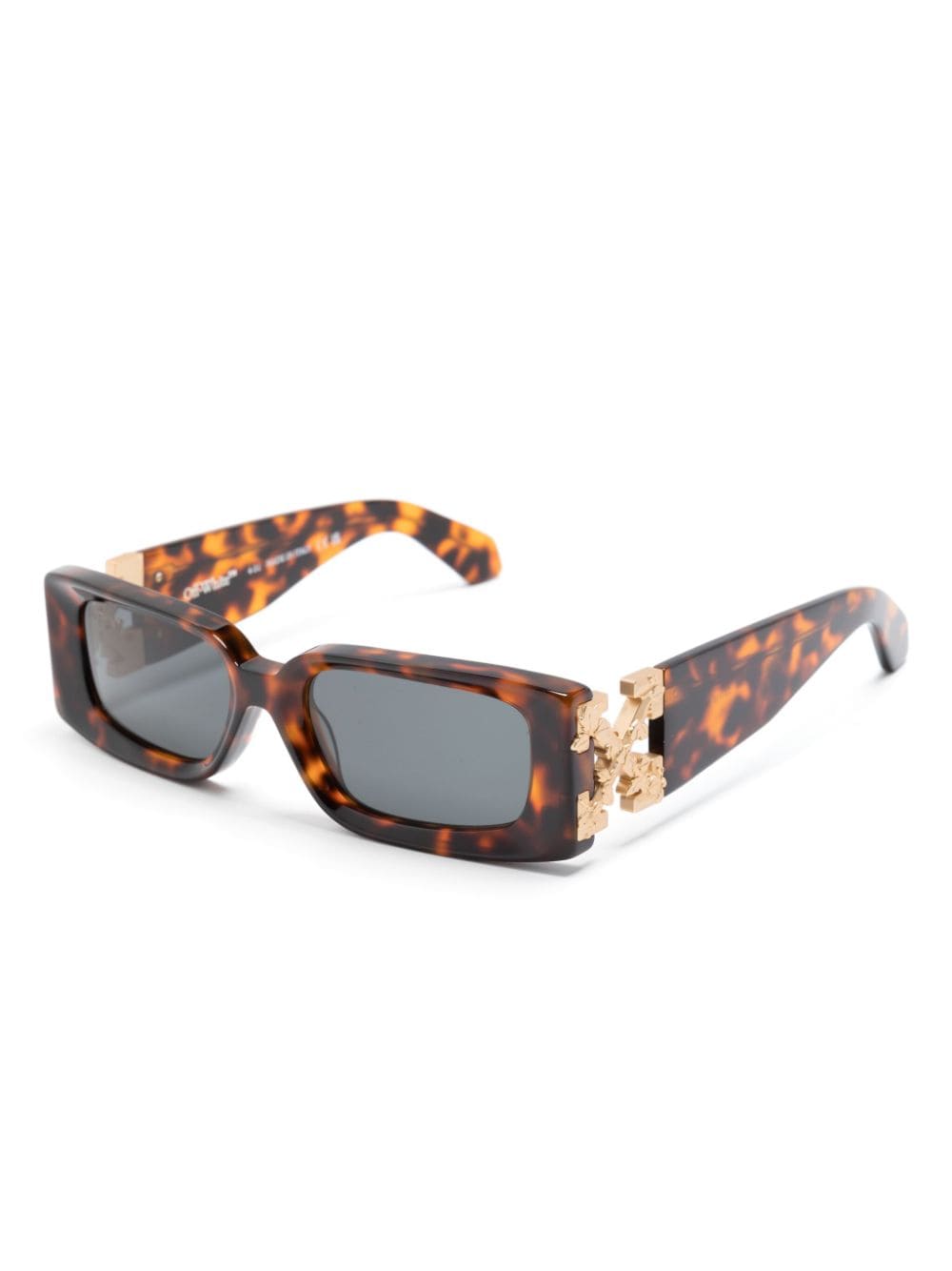 Shop Off-white Roma Tortoiseshell-effect Sunglasses In Braun