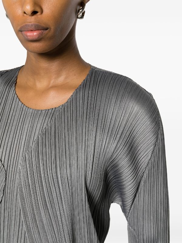 Pleats Please Issey Miyake Basics 百褶开衫- Farfetch