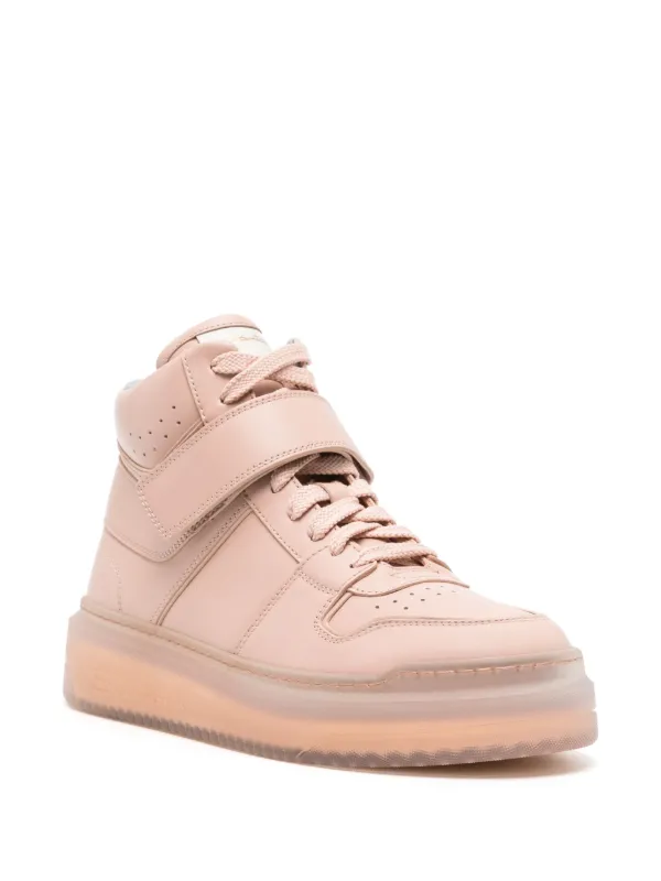 Santoni Sneak Air Leather high top Sneakers Farfetch