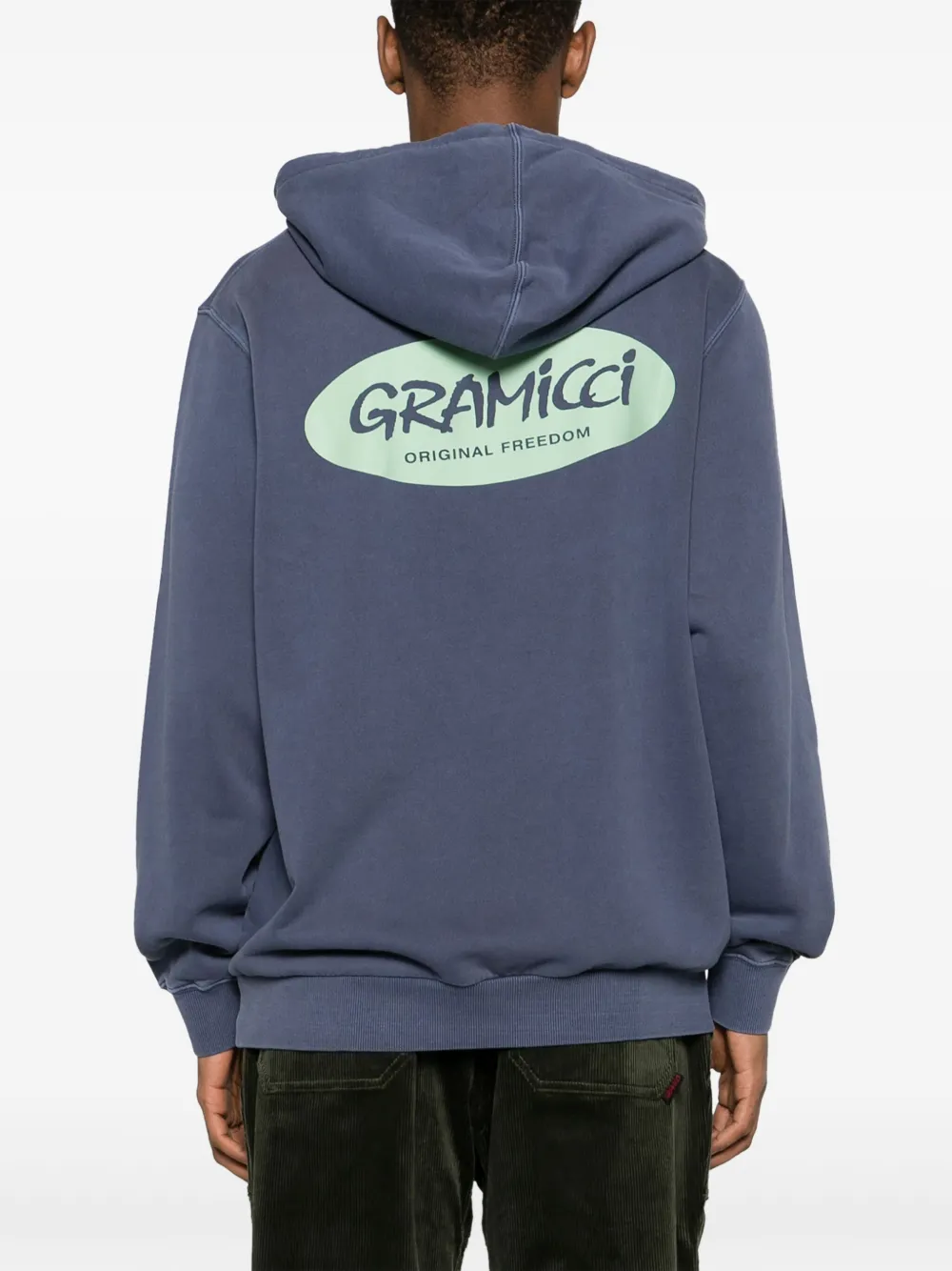 Gramicci Hoodie met logoprint Blauw