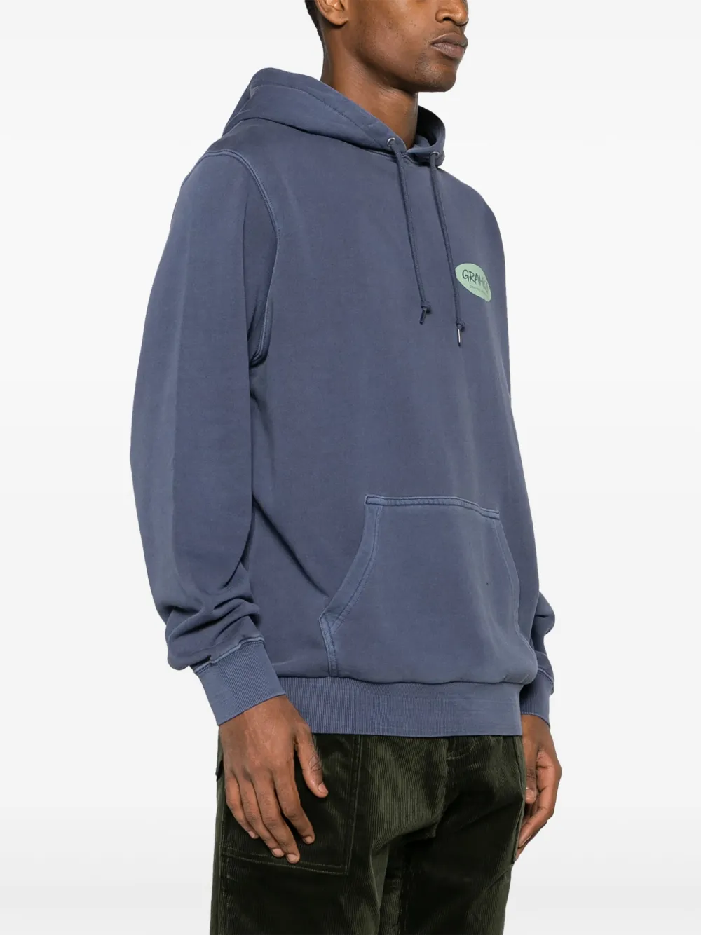 Gramicci Hoodie met logoprint Blauw
