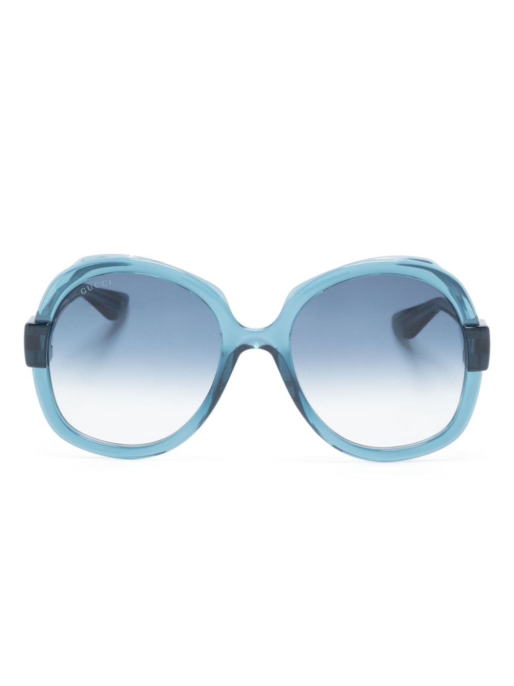 Gucci Eyewear Zonnebril met rond montuur Blauw