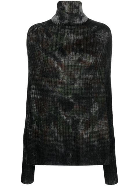Faliero Sarti abstract-pattern print wool-blend jumper 