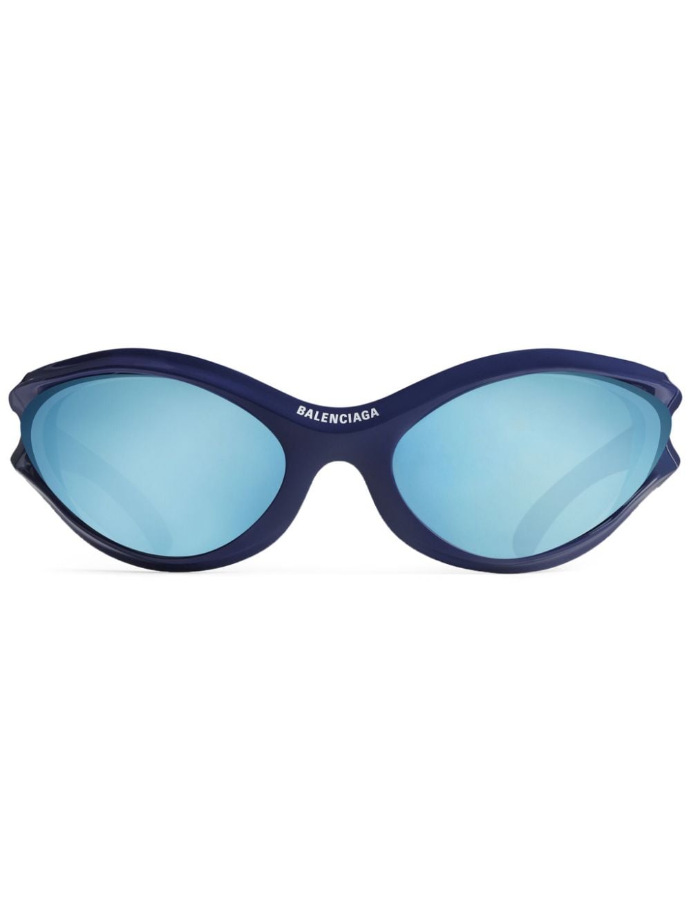 Balenciaga Dynamo Round-frame Sunglasses In Blue