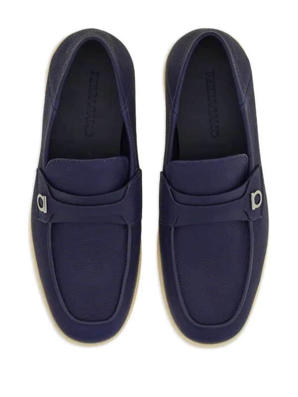 Ferragamo ガンチーニ レザーローファー | ブルー | FARFETCH JP