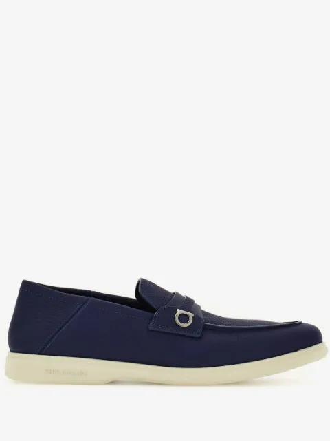Ferragamo Gancini-plaque leather loafers
