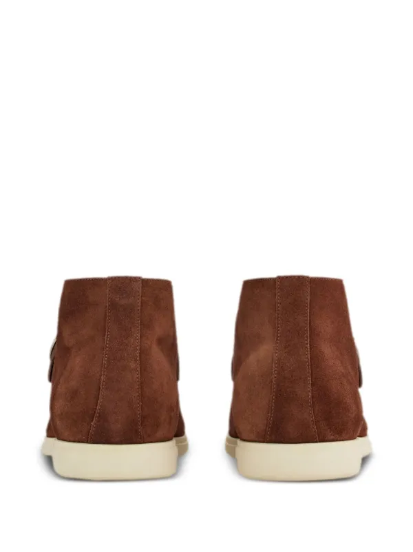 Ferragamo Gancini-buckle Suede Boots | Brown | FARFETCH display picture 3