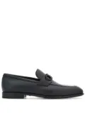 Ferragamo Gancini-buckle leather loafers - Black