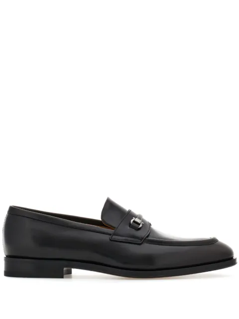 Ferragamo Gancini-details leather loafers