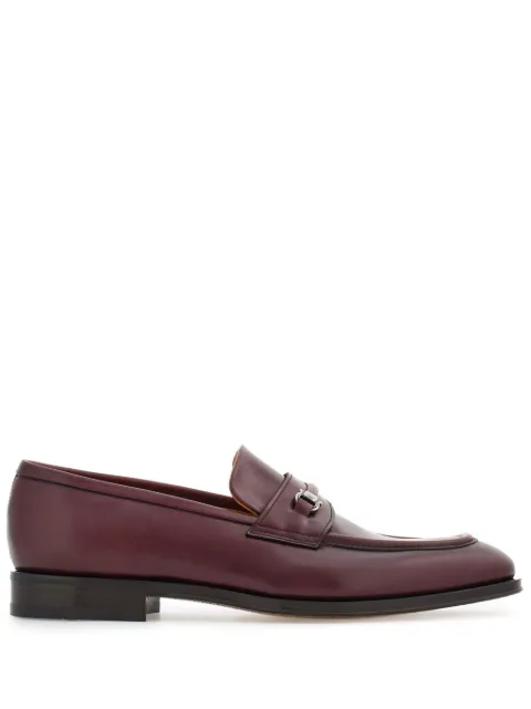 Ferragamo Gancio-plaque leather loafers