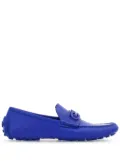 Ferragamo Driver Gancini-plaque leather loafers - Blue