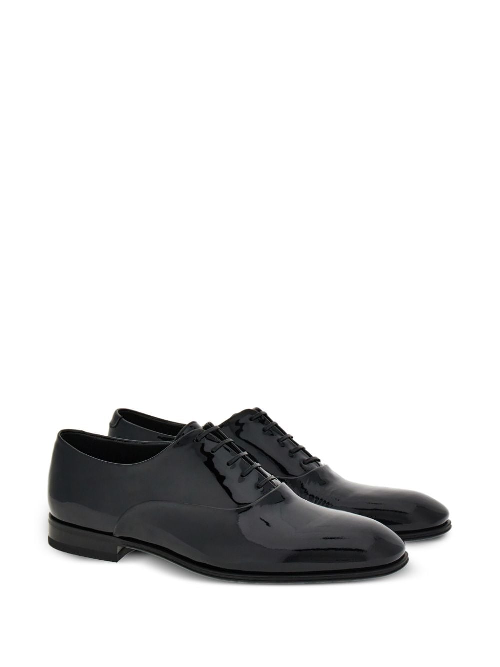 Ferragamo Oxford schoenen met laklaag Zwart