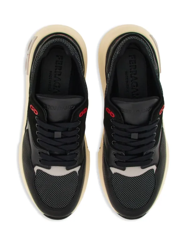 【FERRAGAMO】★送料・関税込★Ganchini sneakers 030191 747229 Ferragamo Gancini Leather Sneakers | Blue | FARFETCH