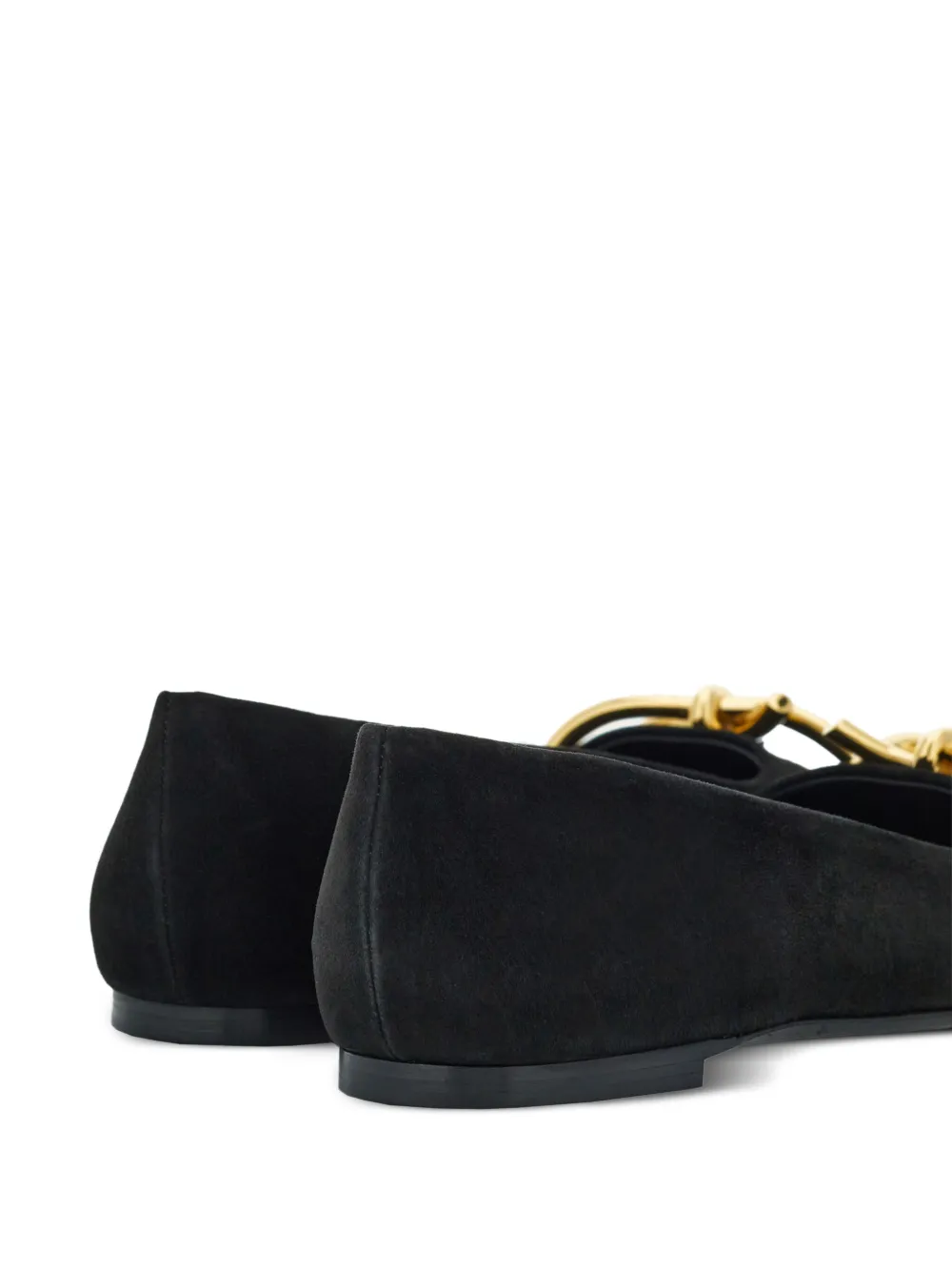 Ferragamo リボンディテール フラットシューズ | ブラック
