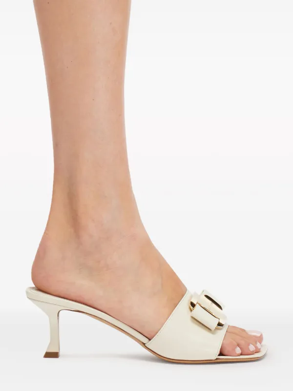 サンダル・ミュール Ferragamo Leather Mules With Bow Ferragamo Mules with bow available on SUGAR - 175566