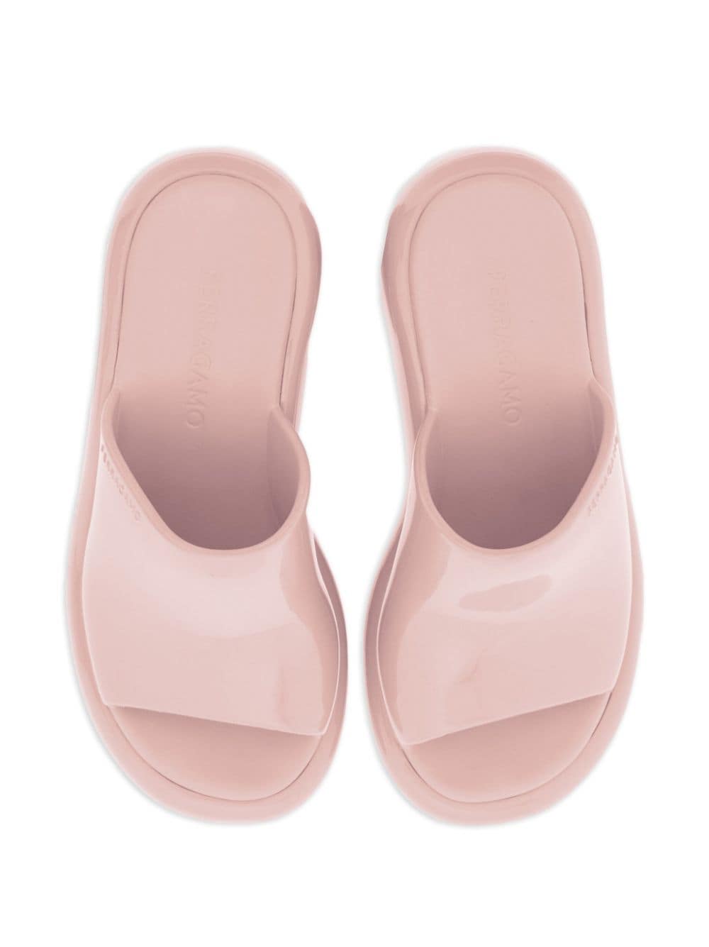 Shop Ferragamo 55mm Open-toe Mules In Pink