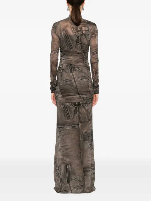 Blumarine graphic-print ruched dress 4A071B - 3