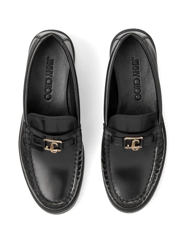 JIMMY CHOO ADDIEJCXXFBLACK 関税送料込 Jimmy Choo Addie Leather Loafers | Saks Fifth Avenue