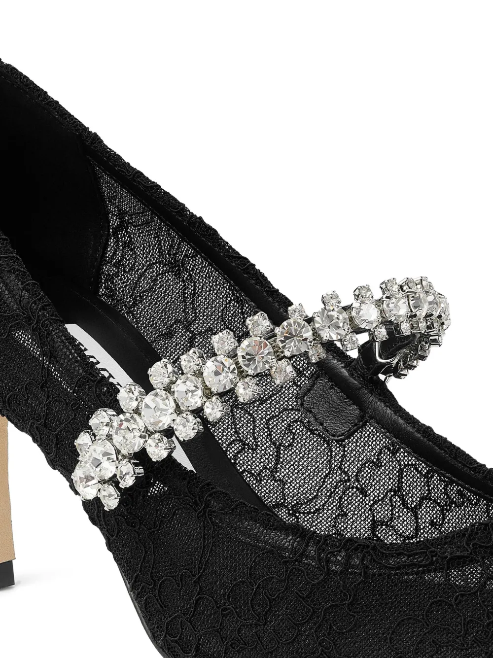 JIMMY CHOO BING 65MM LACE-EMBELLISHED PUMPS