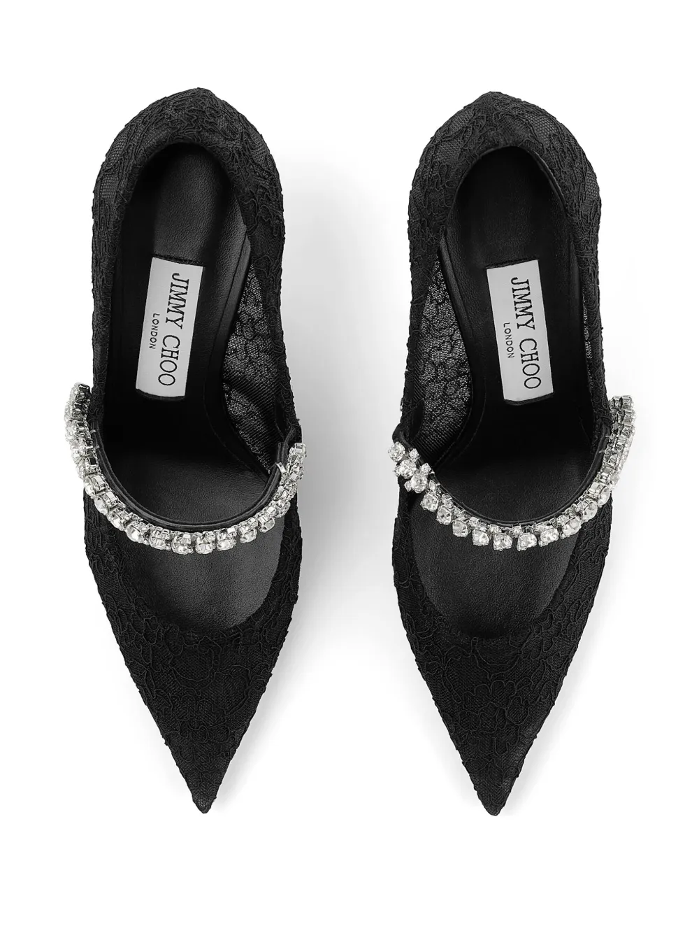 JIMMY CHOO BING 65MM LACE-EMBELLISHED PUMPS