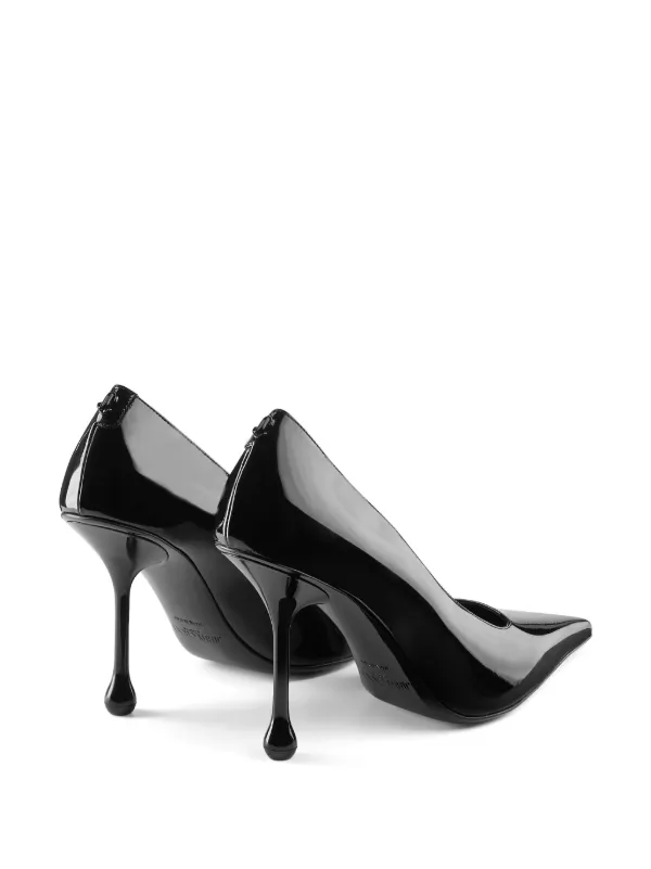 Jimmy Choo Ixia 95mm Patent Leather Pumps | Black | FARFETCH