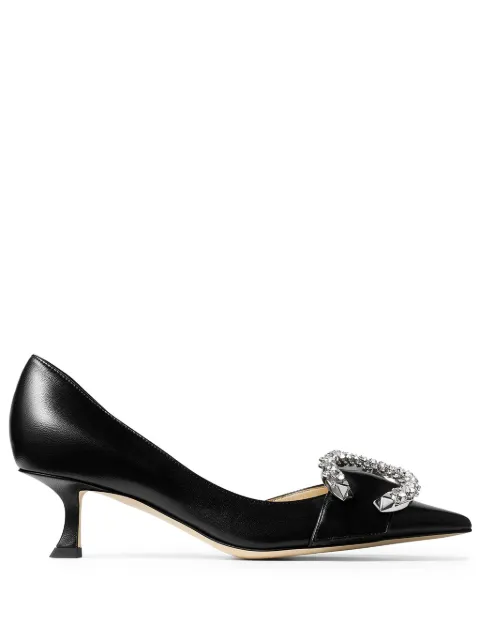 Jimmy Choo 50mm Melva Dorsay leather pumps