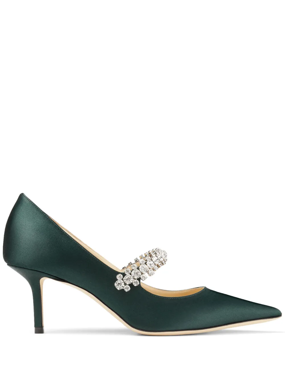 Jimmy Choo Bing 65mm Satin Pumps In Green