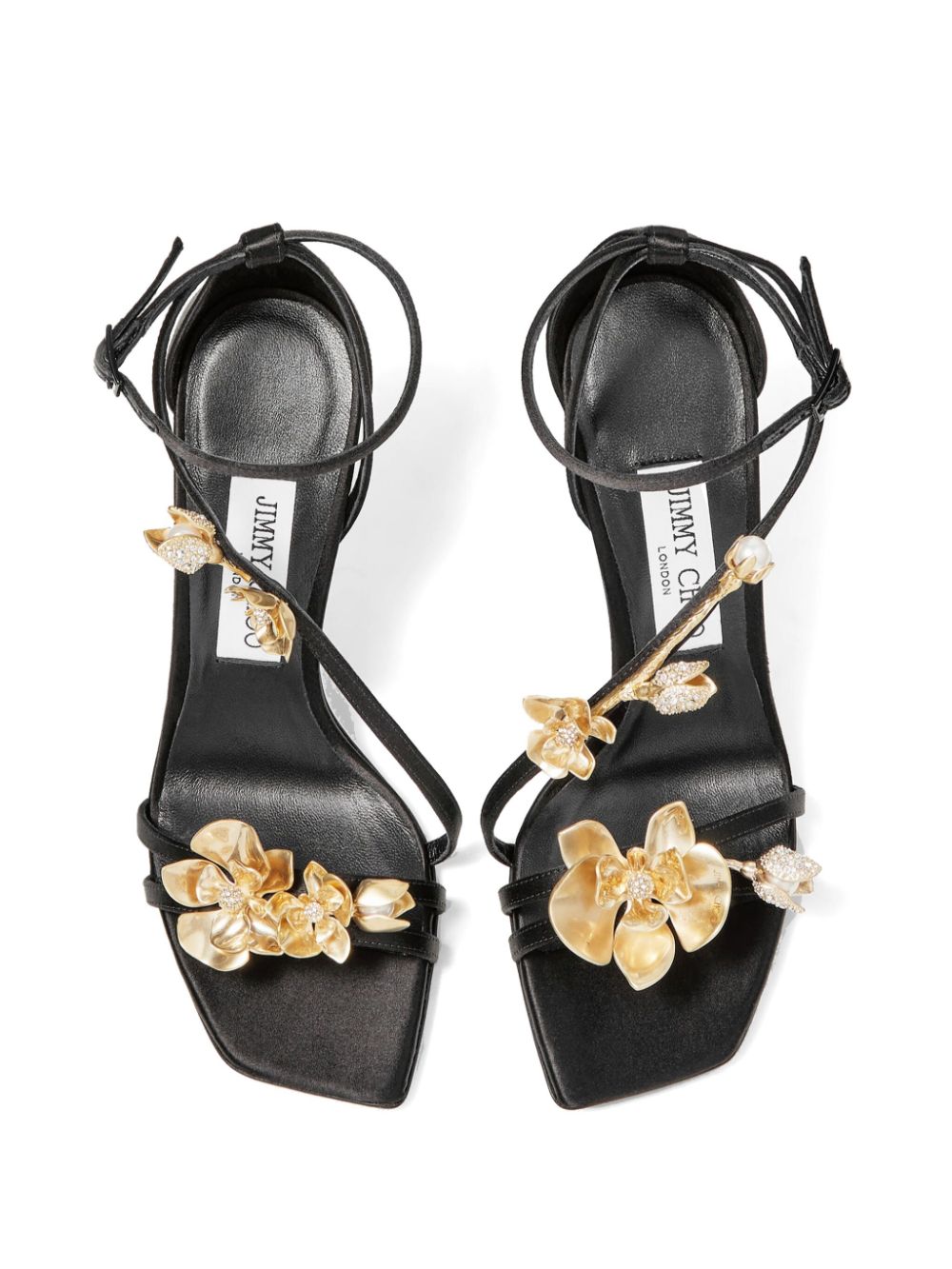 Jimmy Choo Zea 95mm floral-applique sandals Women