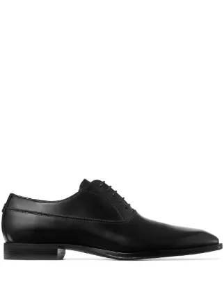 Jimmy Choo Foxley Leather Oxford Shoes | Black | FARFETCH