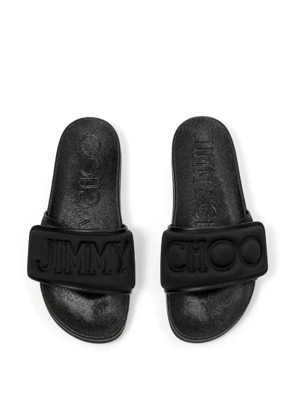 Jimmy Choo Fitz ロゴ サンダル | ブラック | FARFETCH JP