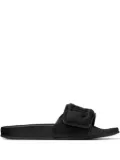 Jimmy Choo Fitz logo-debossed slides - Black