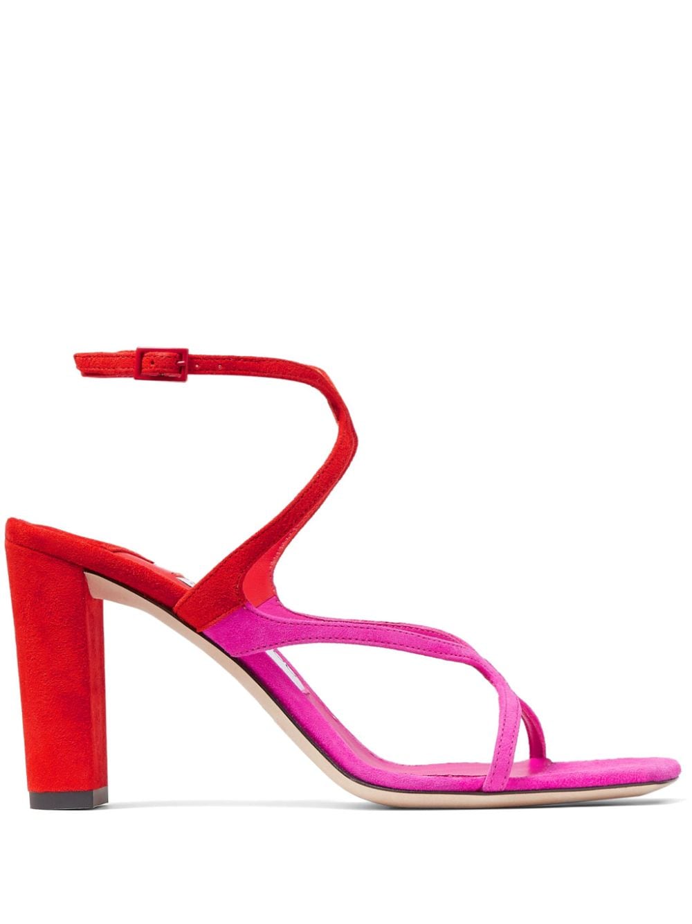 Jimmy Choo Azie 85mm Two-tone Sandals In Pink
