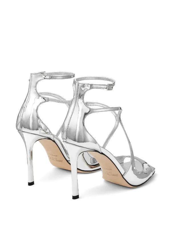 正規店買付【JIMMY CHOO】シャンパン アジア 75 サンダル Jimmy Choo Azia 75MM Glitter Leather Sandals | Saks Fifth Avenue