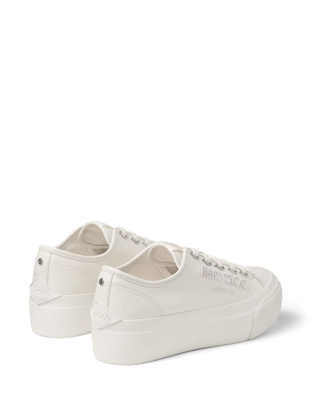 Shop Jimmy Choo Palma Maxi Platform Sneakers In White