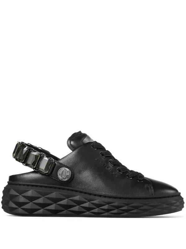 Womens black jimmy choo trainers hot sale